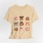 Checkered Bows & Pumpkins Fall Tee