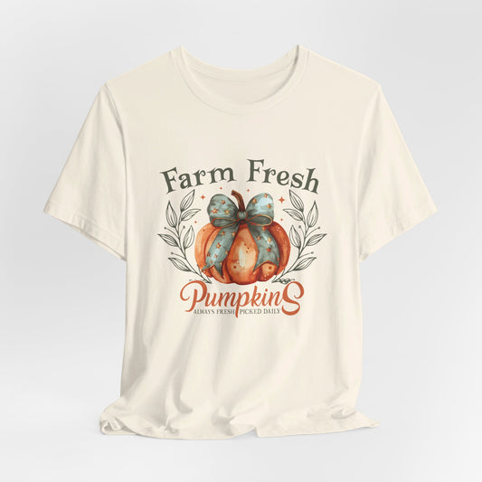 Farm Fresh Pumpkin Bow Tee