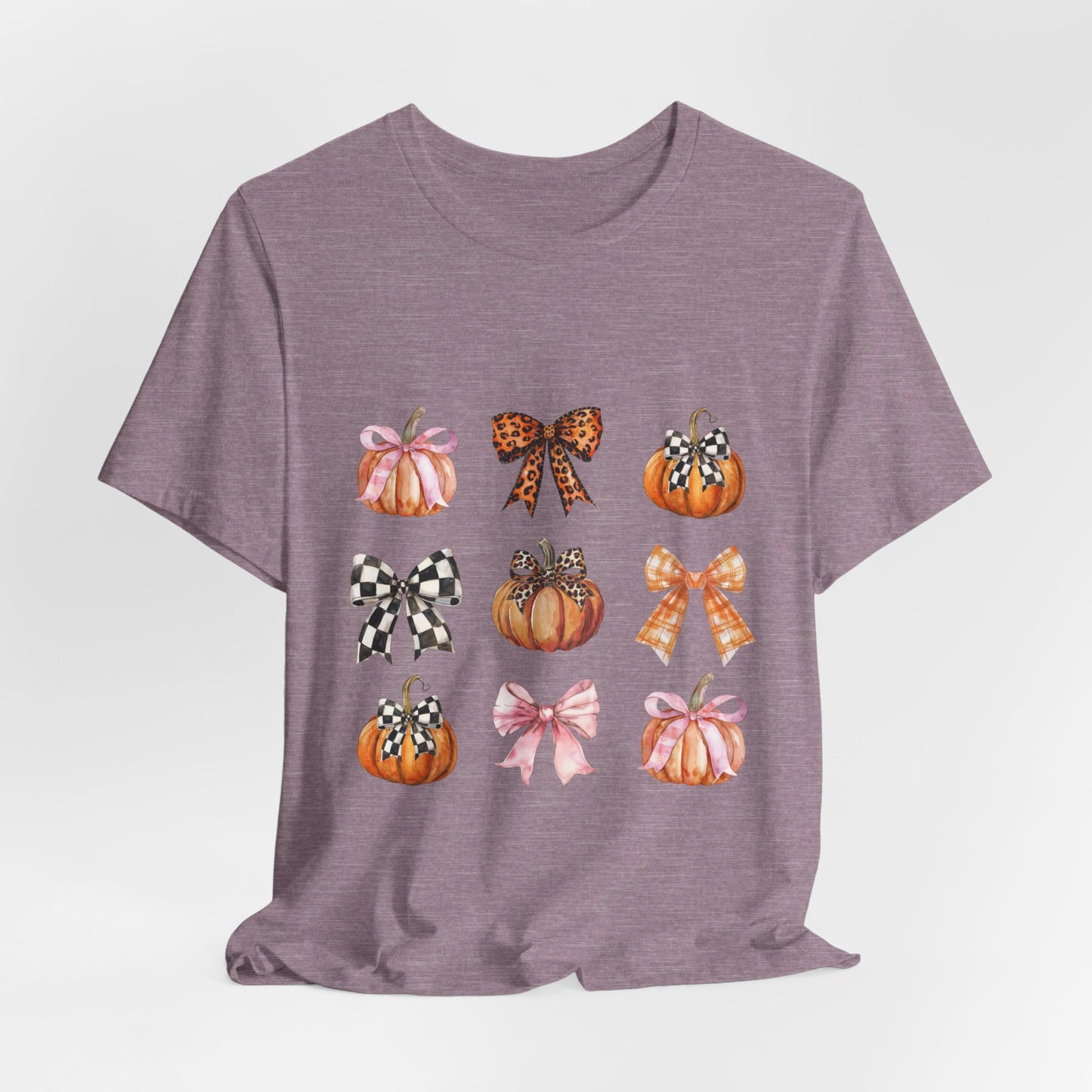 Checkered Bows & Pumpkins Fall Tee