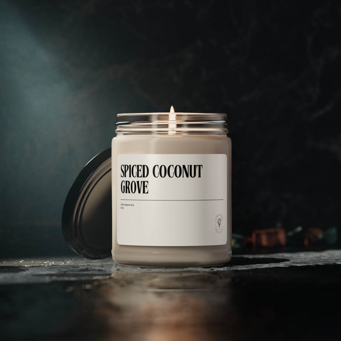 Spiced Coconut Grove Soy Candle, 9oz